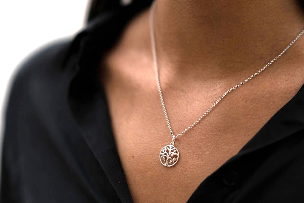 Tree of Life Triquetra Necklace – Celtic Crystal Design Jewelry