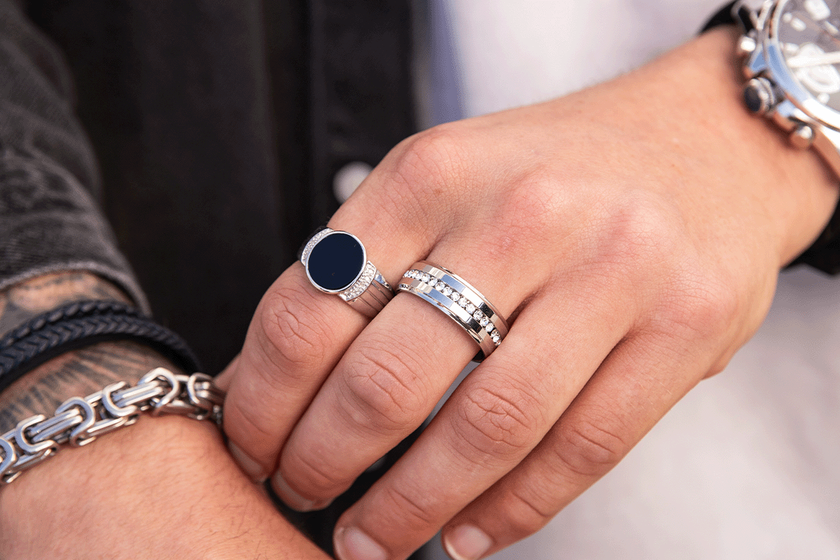 Black signet ring