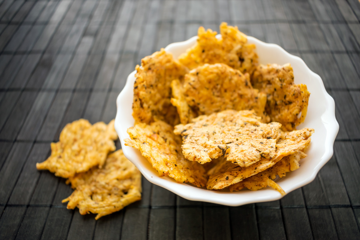 Monika's Molecular Meals: Crispy Parmesan Keto Chips With Low-Carb Sundried Tomato Basil Dip