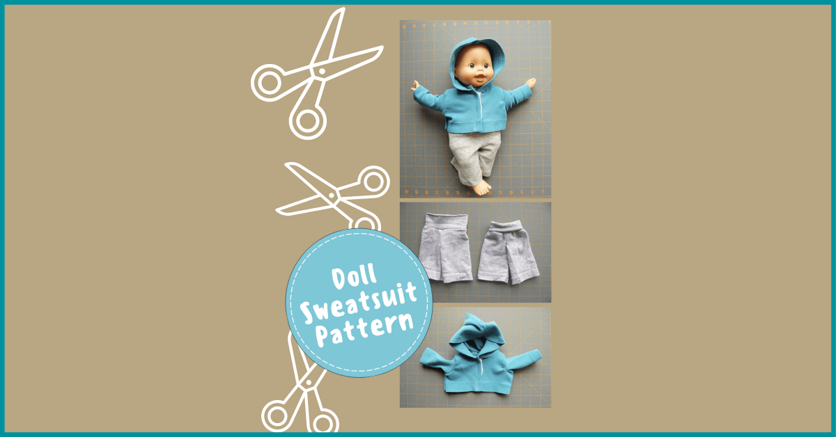 FREE Doll Sweatsuit Pattern & Sweatpants Tutorial