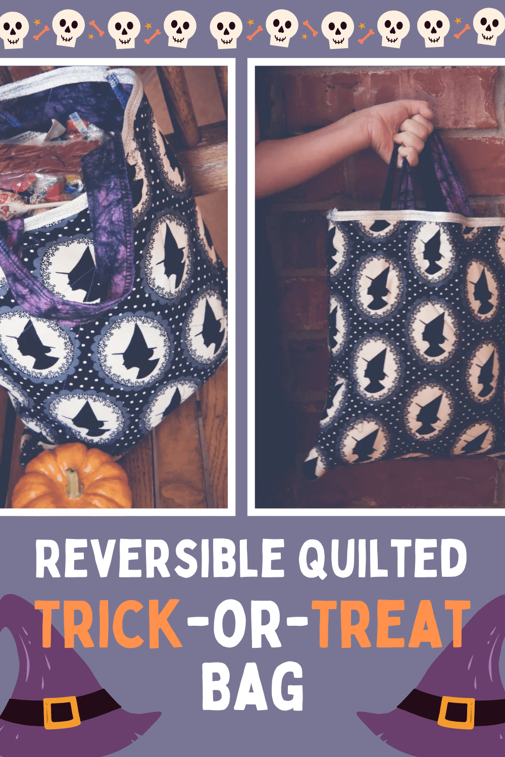 DIY Halloween Trick Or Treat Bags  The Sewing Room Channel 
