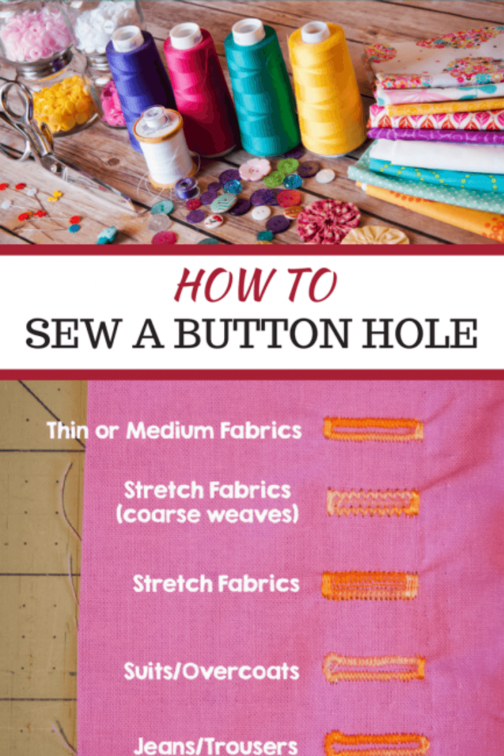 How to Sew a Buttonhole | Sewing Buttonholes