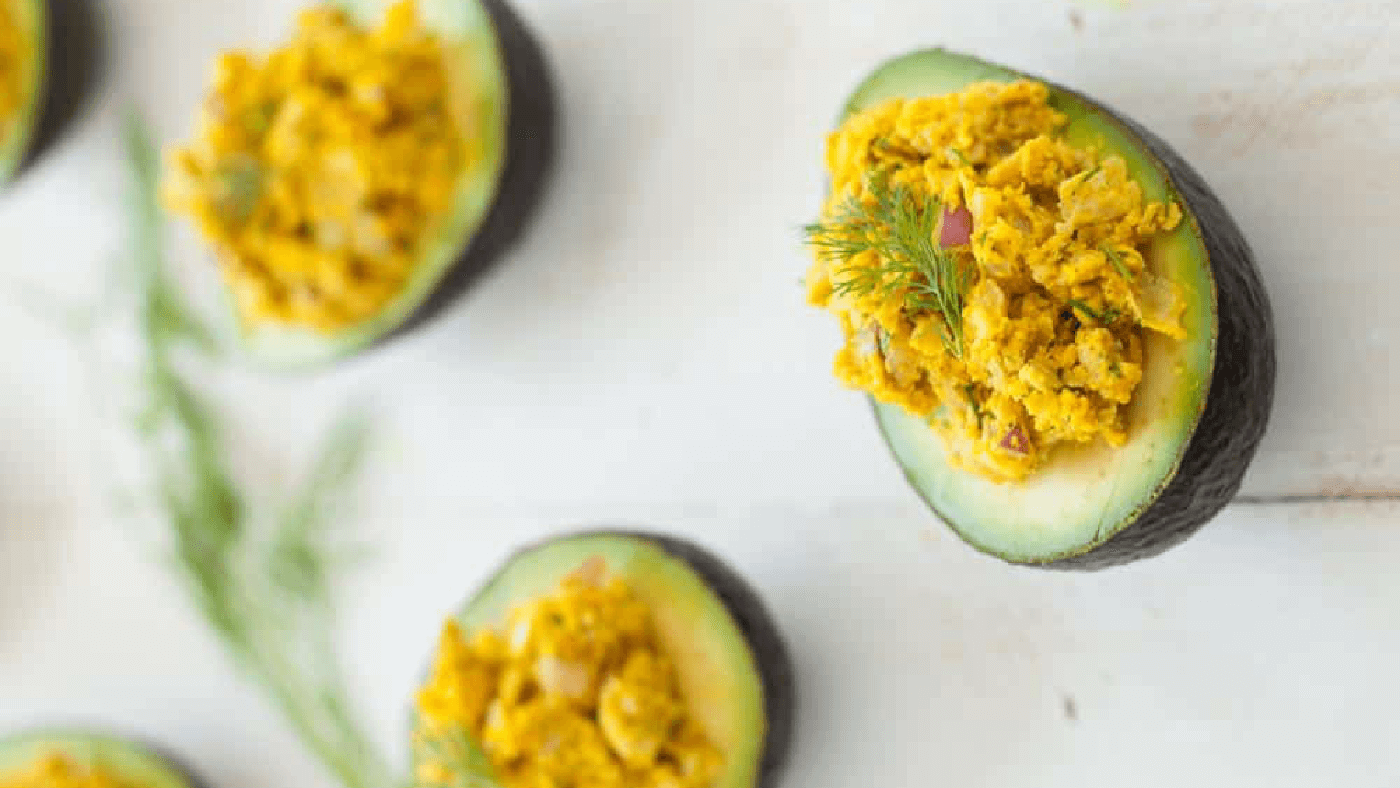 Turmeric Chickpea Salad Avocado Boats Recipe