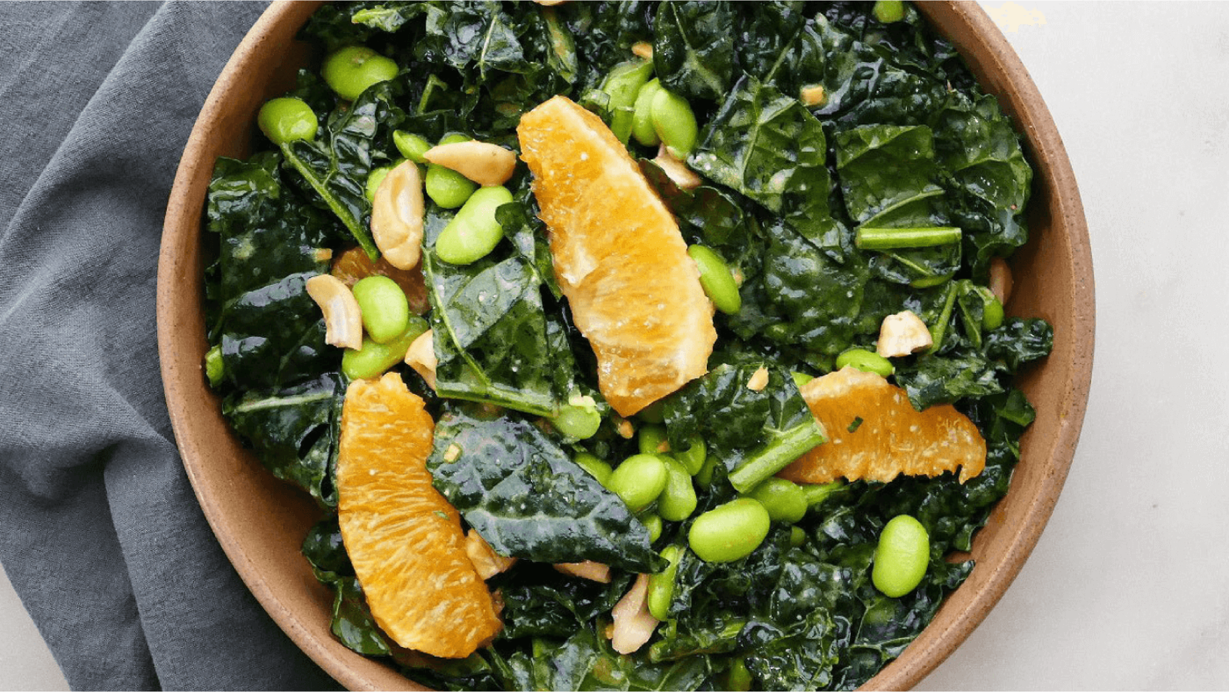 Kale Salad with Miso Ginger Dressing