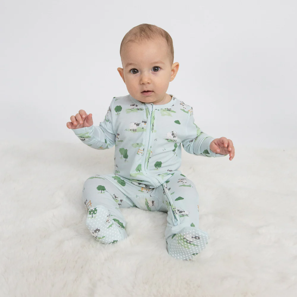 Baby in pajamas sale