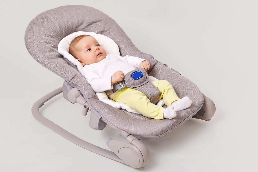 Baby sleeping in bouncer best sale