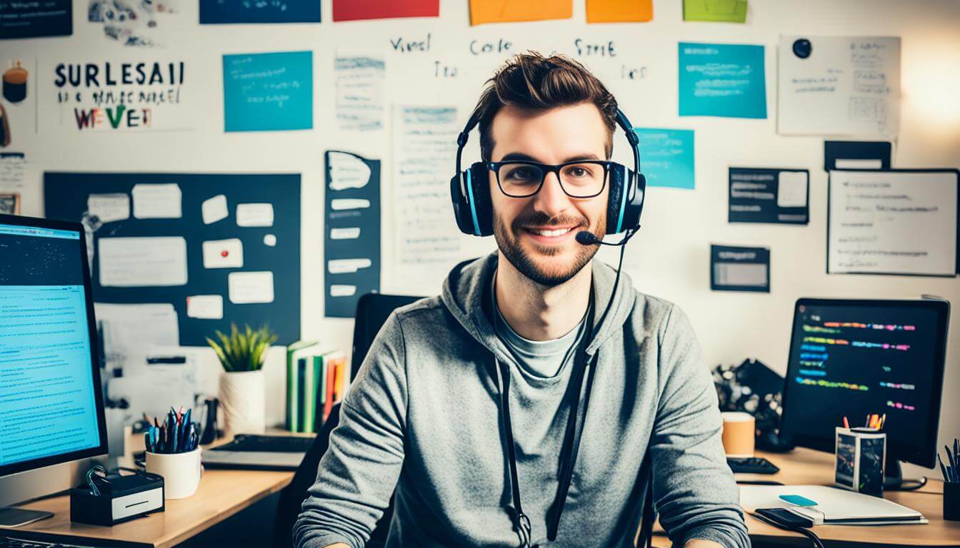 Développeur web freelance lançant sa carrière