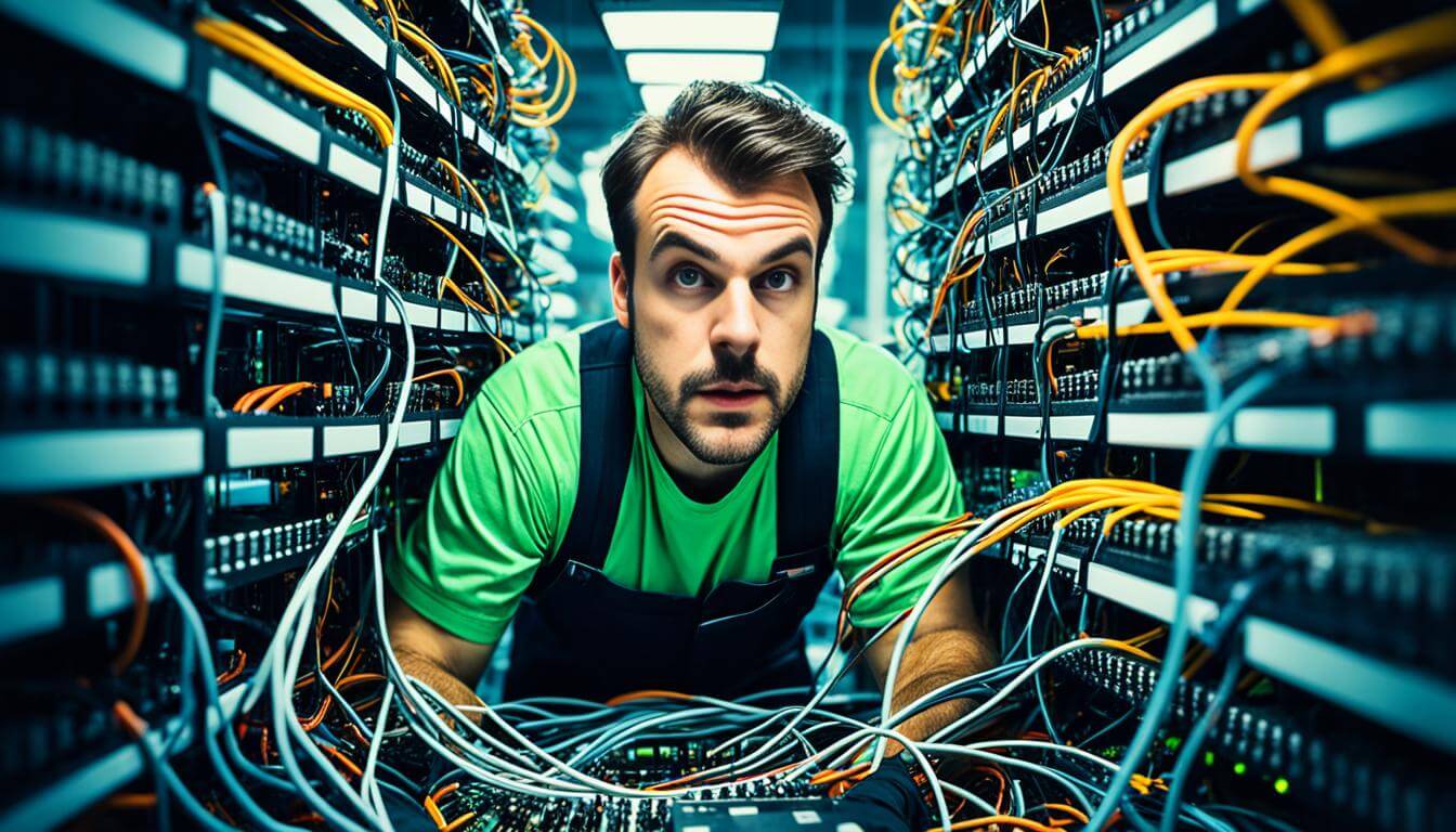 Ingénieur systèmes et réseaux en plein travail