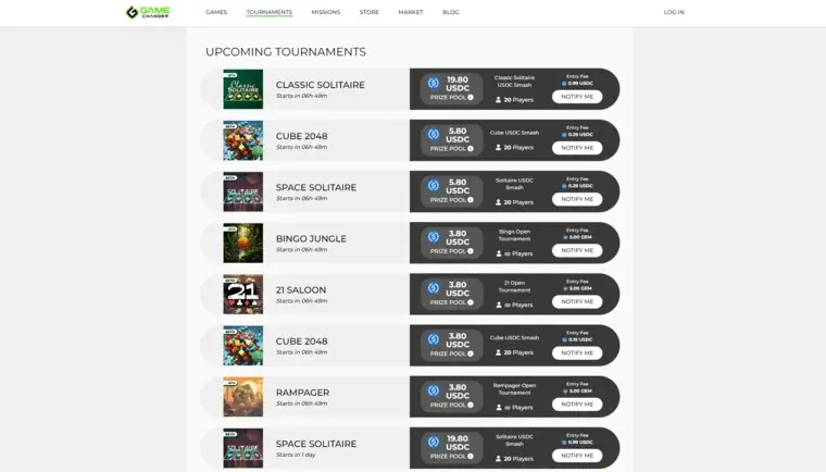 Play to Earn Tournaments