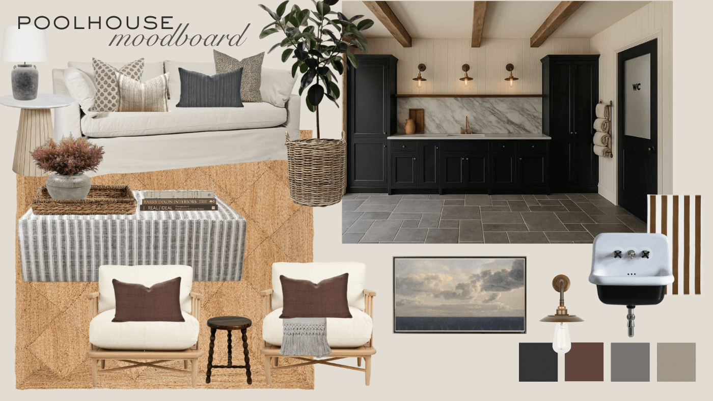 Moodboard: Reimagining A Poolhouse – Wovenwood Interiors