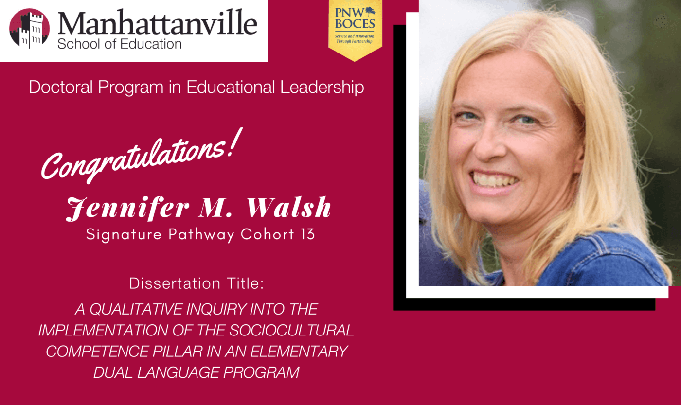 Successful Final Dissertation Defense - Congratulations to Jennifer M. Walsh!