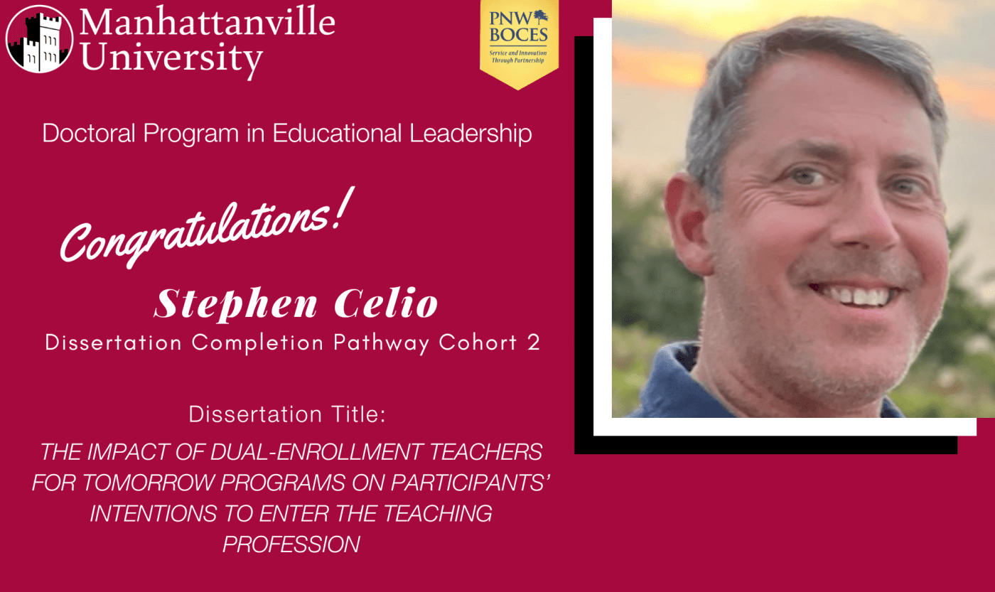 Successful Final Dissertation Defense - Congratulations to Stephen Celio!