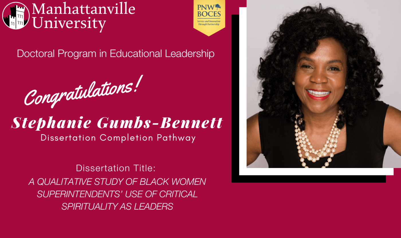 Successful Final Dissertation Defense - Congratulations to Stephanie Gumbs-Bennett!