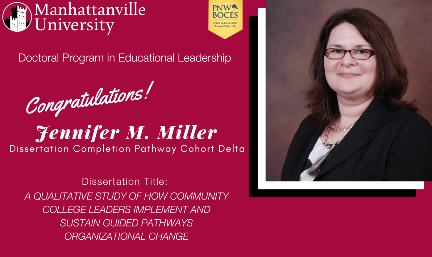 Successful Final Dissertation Defense - Congratulations to Jennifer M. Miller!