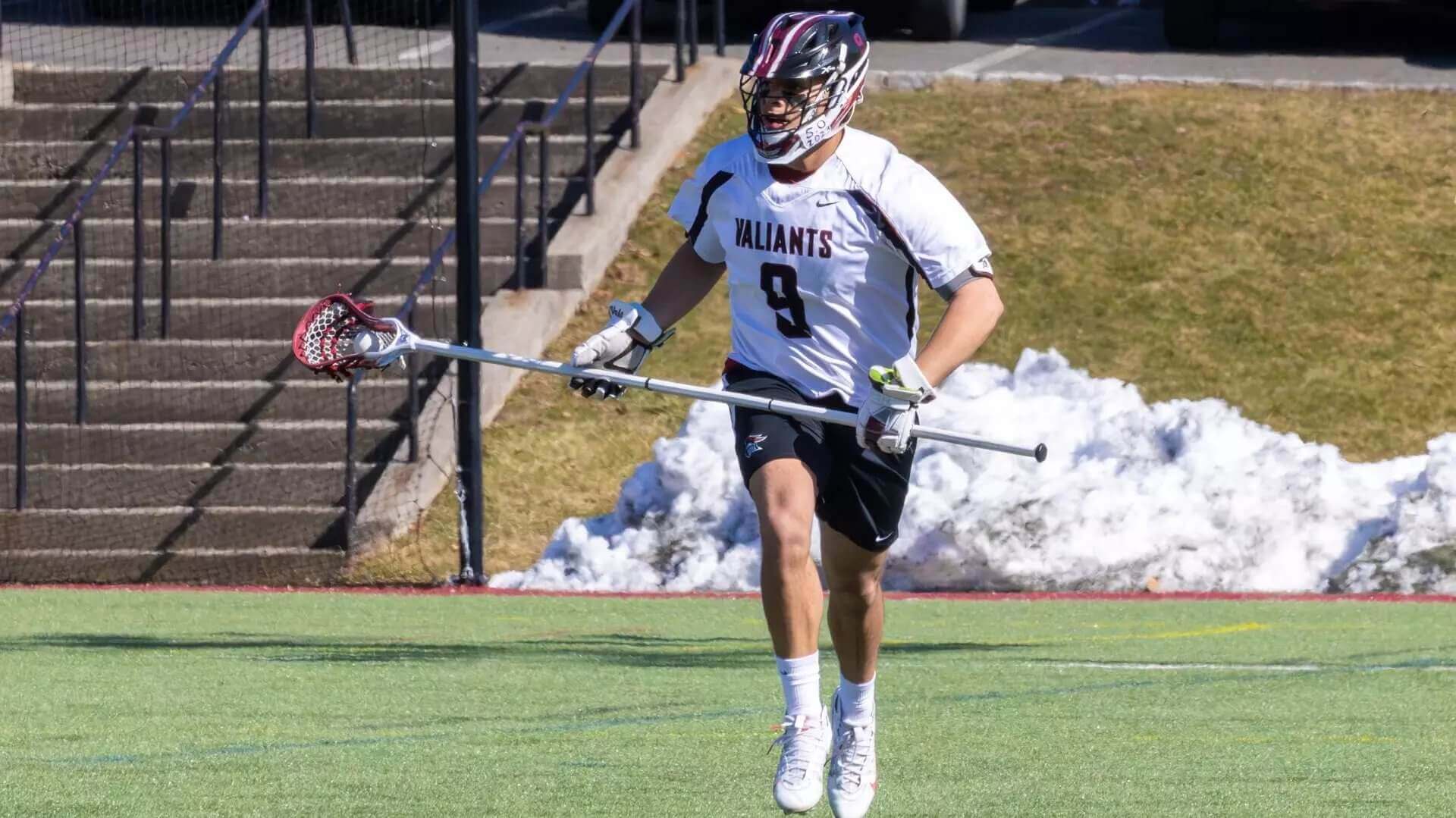 Manhattanville Lacrosse Francisco Rosas on the 91���� field