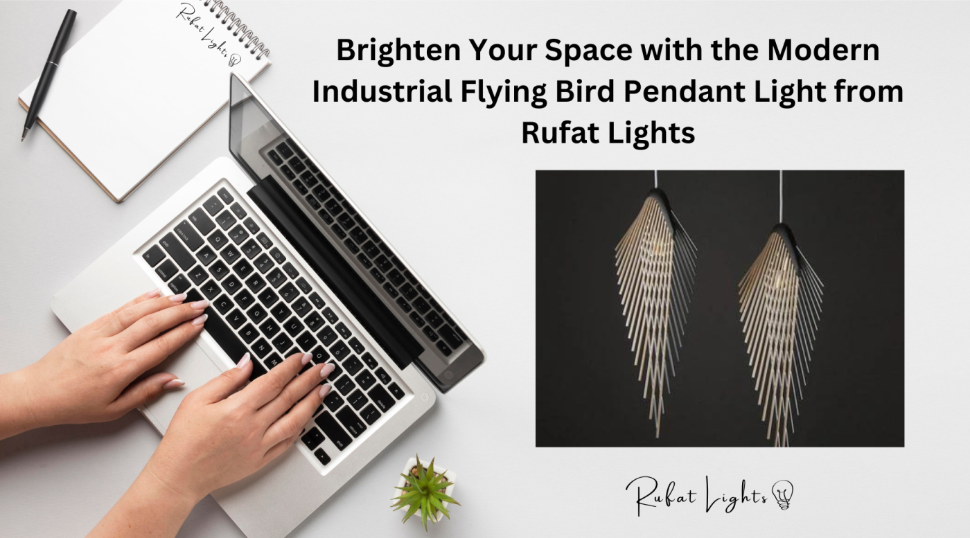 Brighten Your Space with the Modern Industrial Flying Bird Pendant Light from Rufat Lights