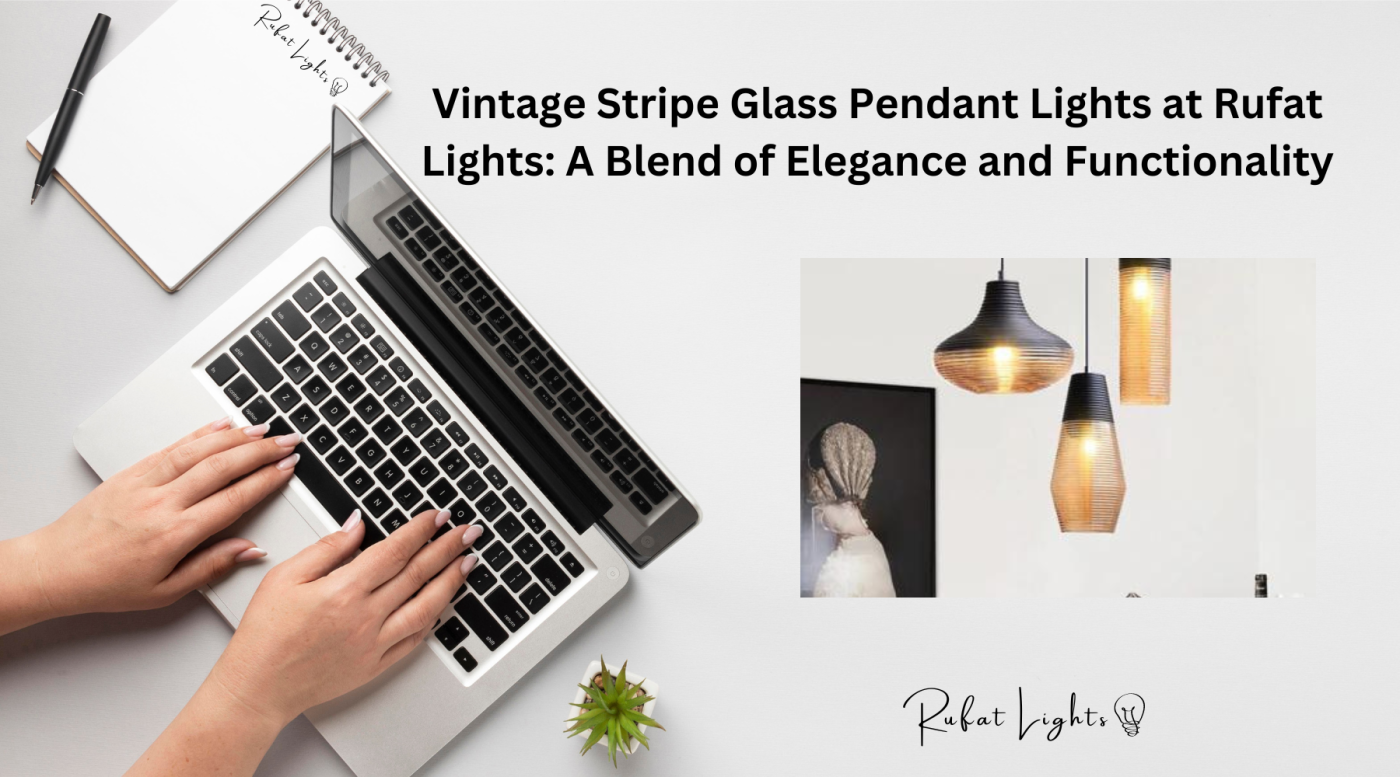 Vintage Stripe Glass Pendant Lights at Rufat Lights: A Blend of Elegance and Functionality