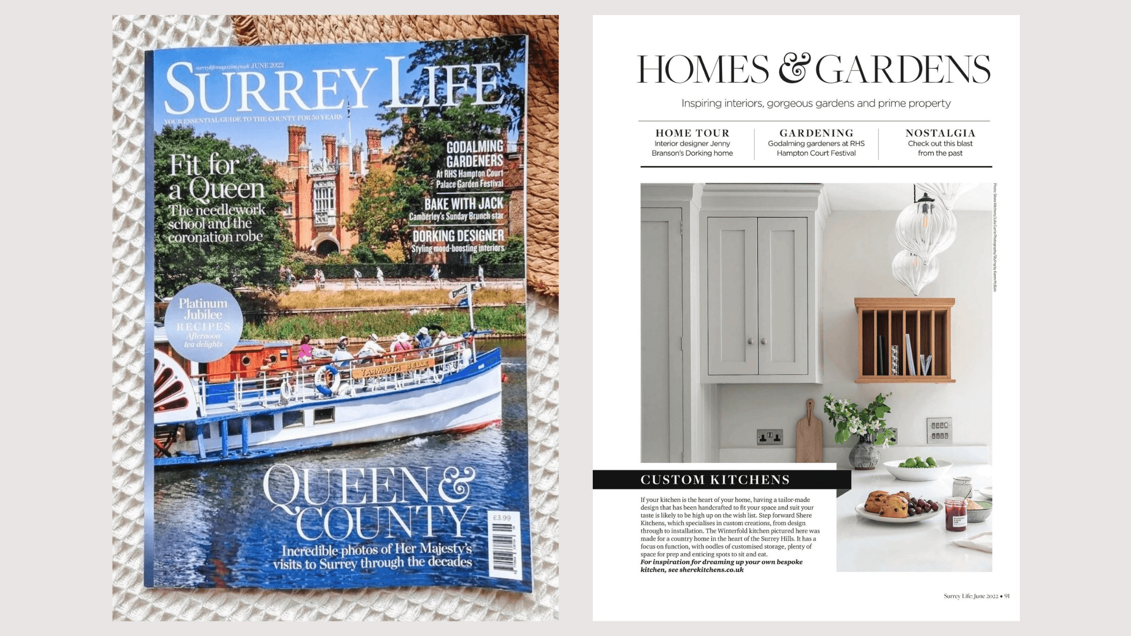 Shere Kitchens Featured in Surrey Life Magazine