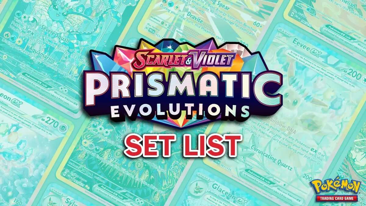 pokemon card list prismatic evolution Pokémon TCG: Prismatic Evolutions: Tech Sticker Collection (Single