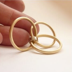 Modern Russian style wedding ring