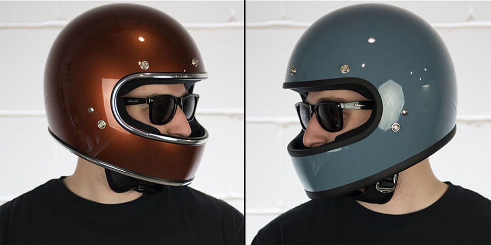 biltwell motorcycle helmet gringo chocolate S ECE Flat The Gringo helmet has a yester Biltwell - Gloss Chalk Gray