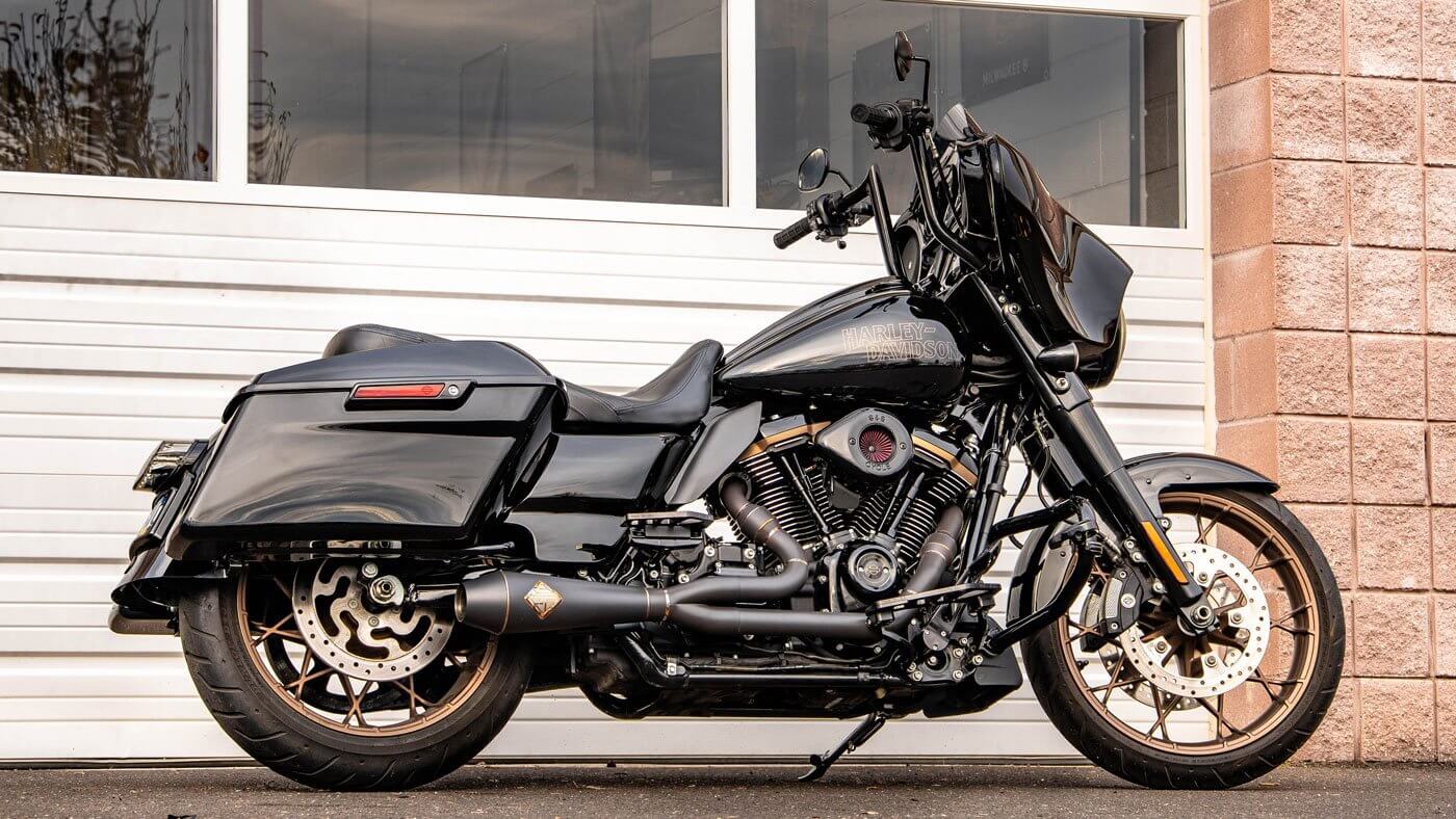 SP Concepts Black Onyx Pro Flo Exhaust for Harley Touring Models