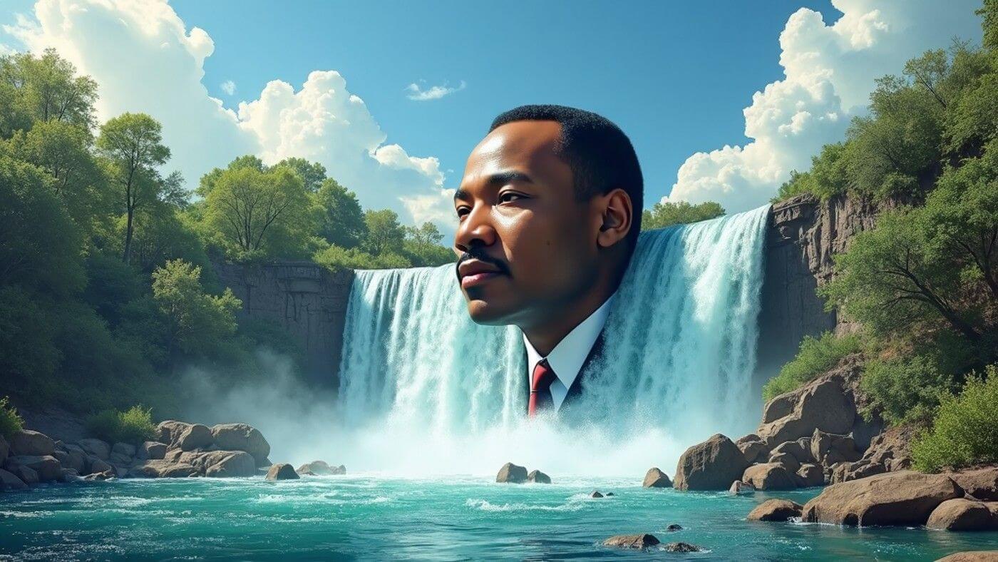 Martin Luther King Jr as A Water Drop