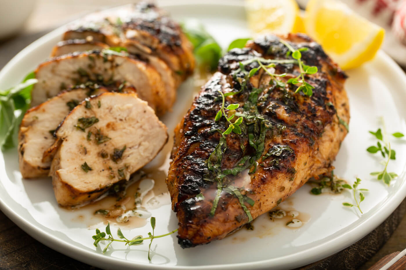 Air-Fried Lemon Herb Chicken Thighs