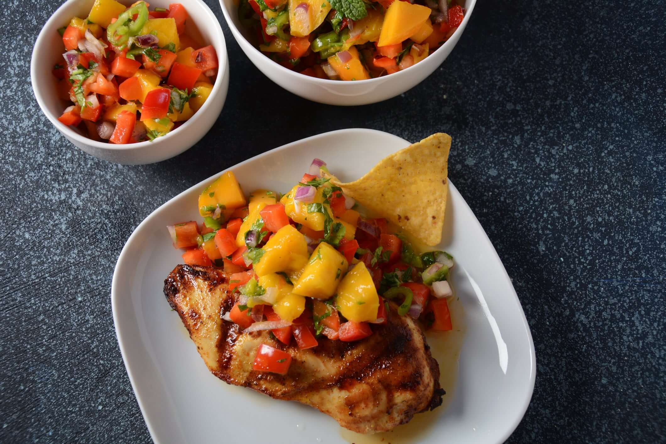 Mango Tomato Salsa with Grilled Chicken