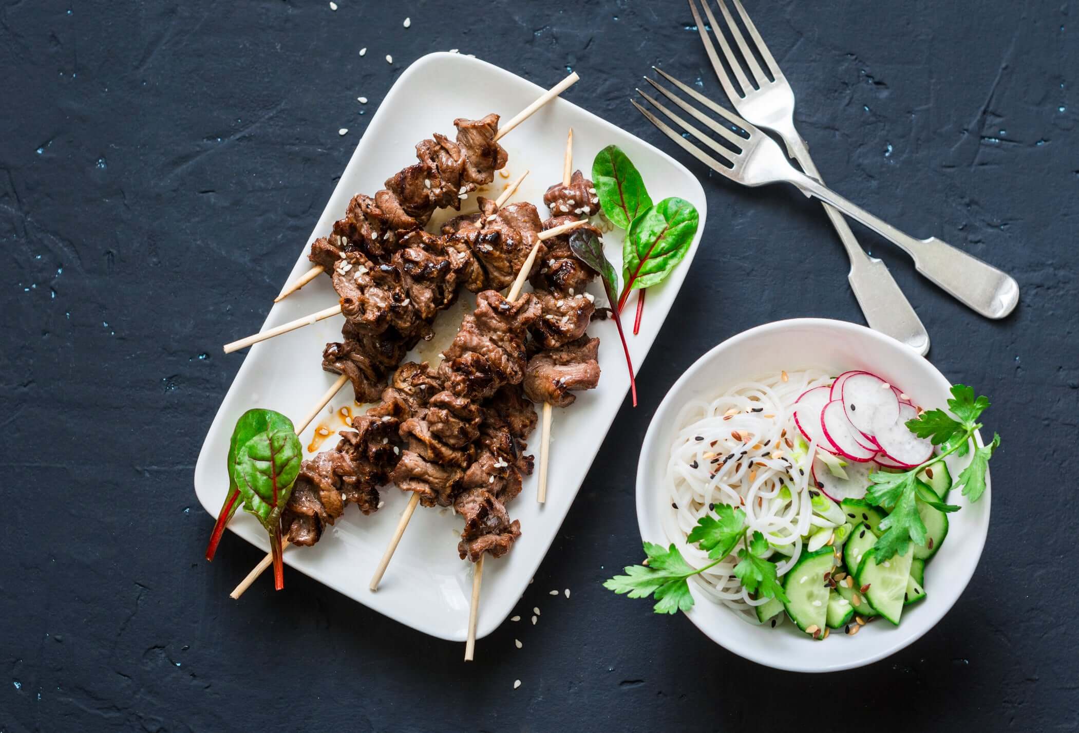 Air Fryer Teriyaki Beef Skewers