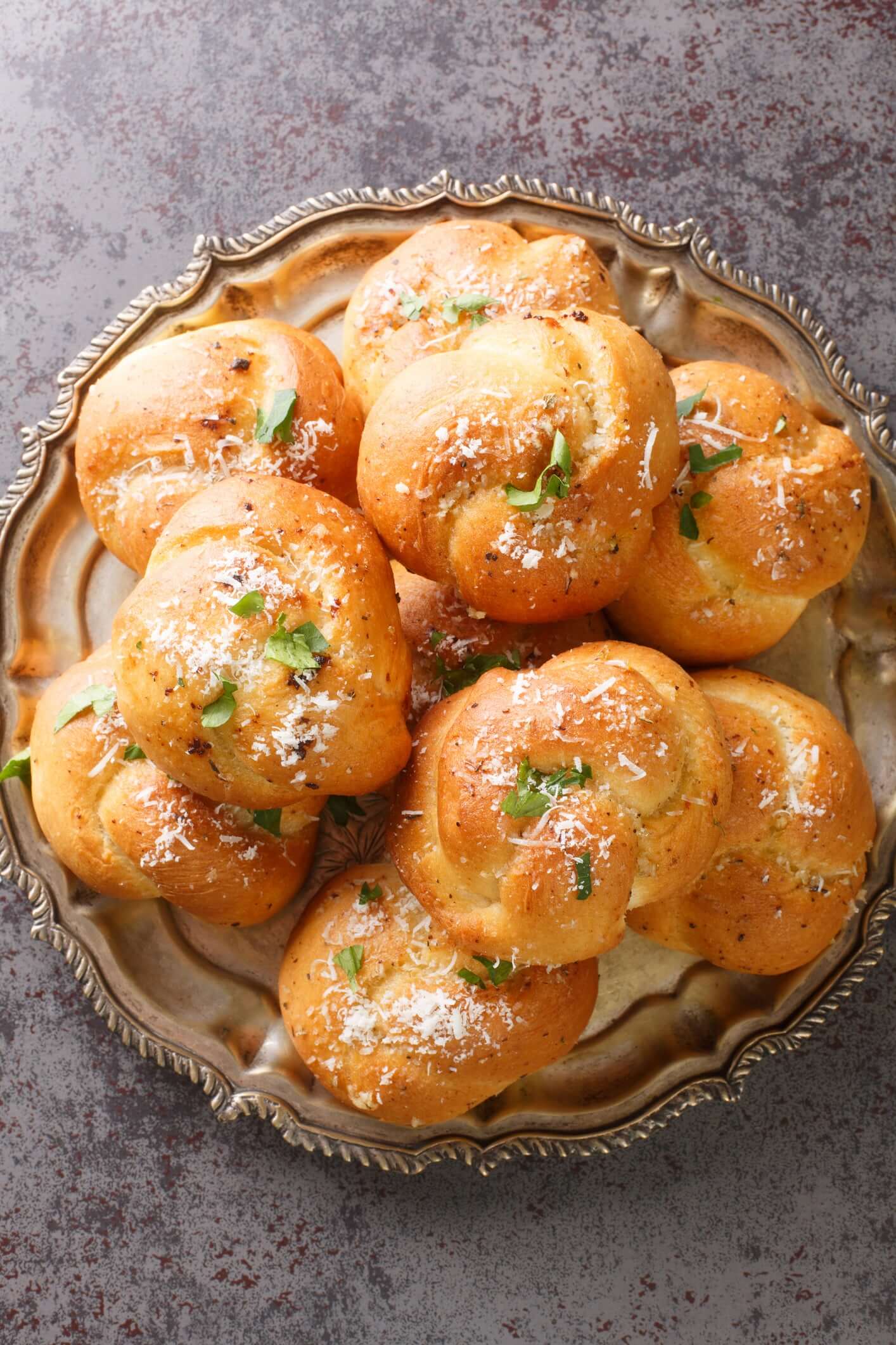 Air Fryer Garlic Parmesan Knots