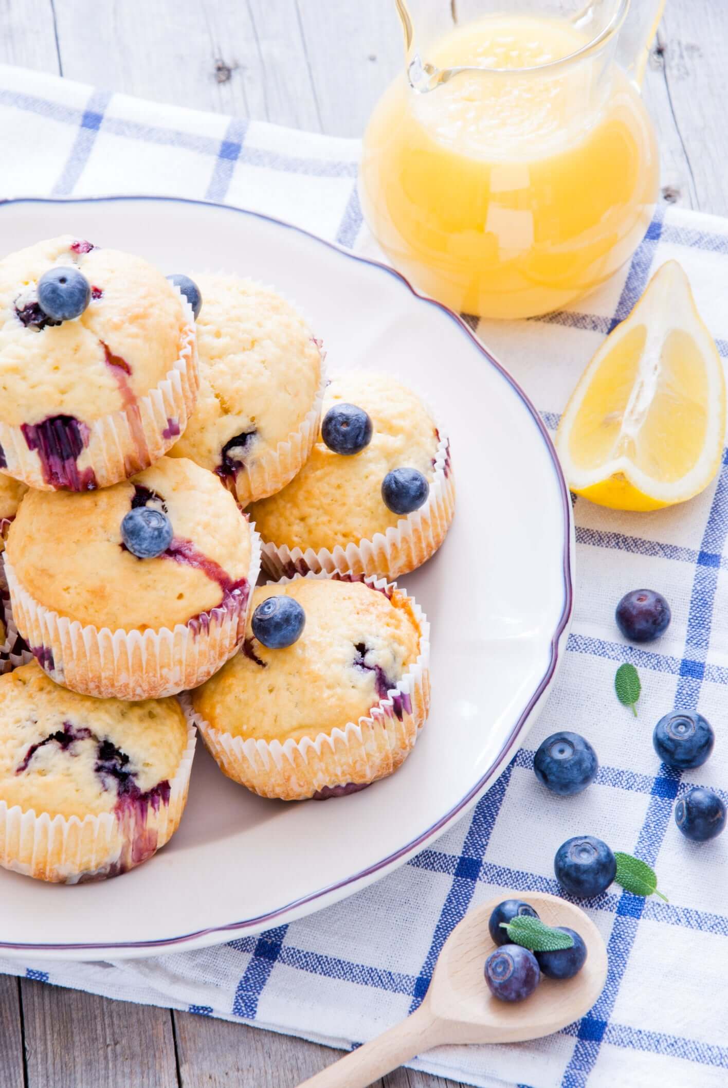 Air Fryer Lemon Blueberry Muffins EaZy BrandZ