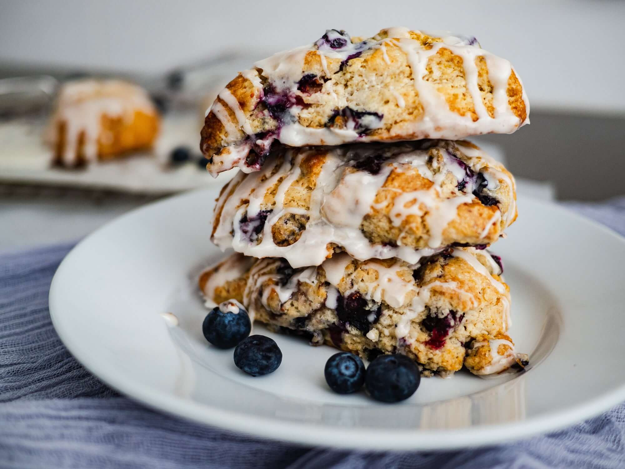 Air-Fried Blueberry Lemon Scones