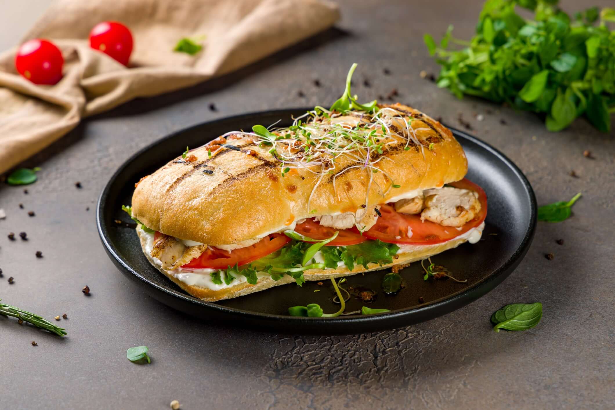 Caprese Grilled Chicken Sandwich