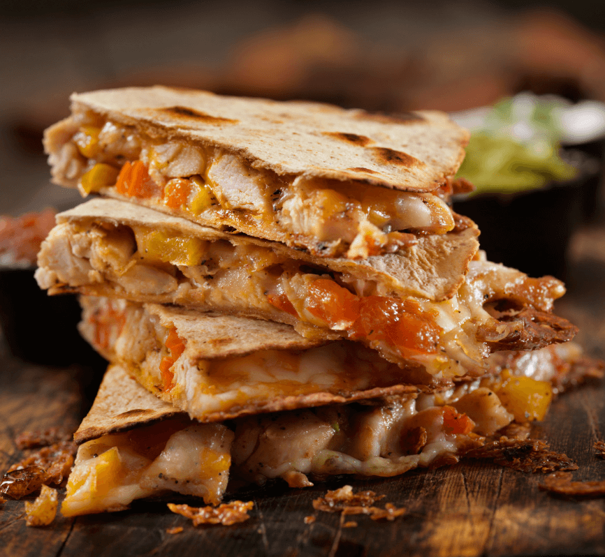 Crispy Air Fryer Chicken Quesadillas