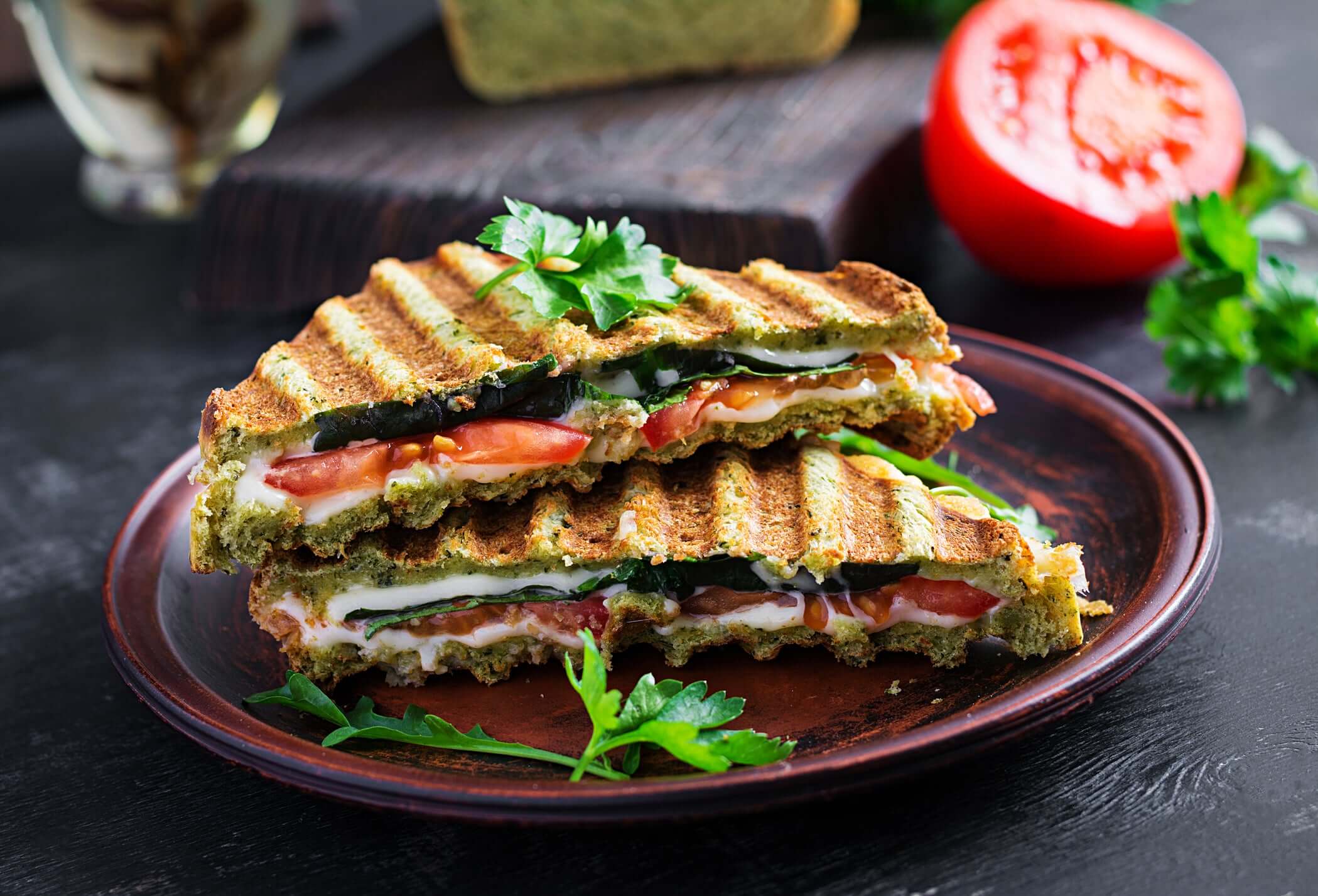 Grilled Veggie Panini Sandwich