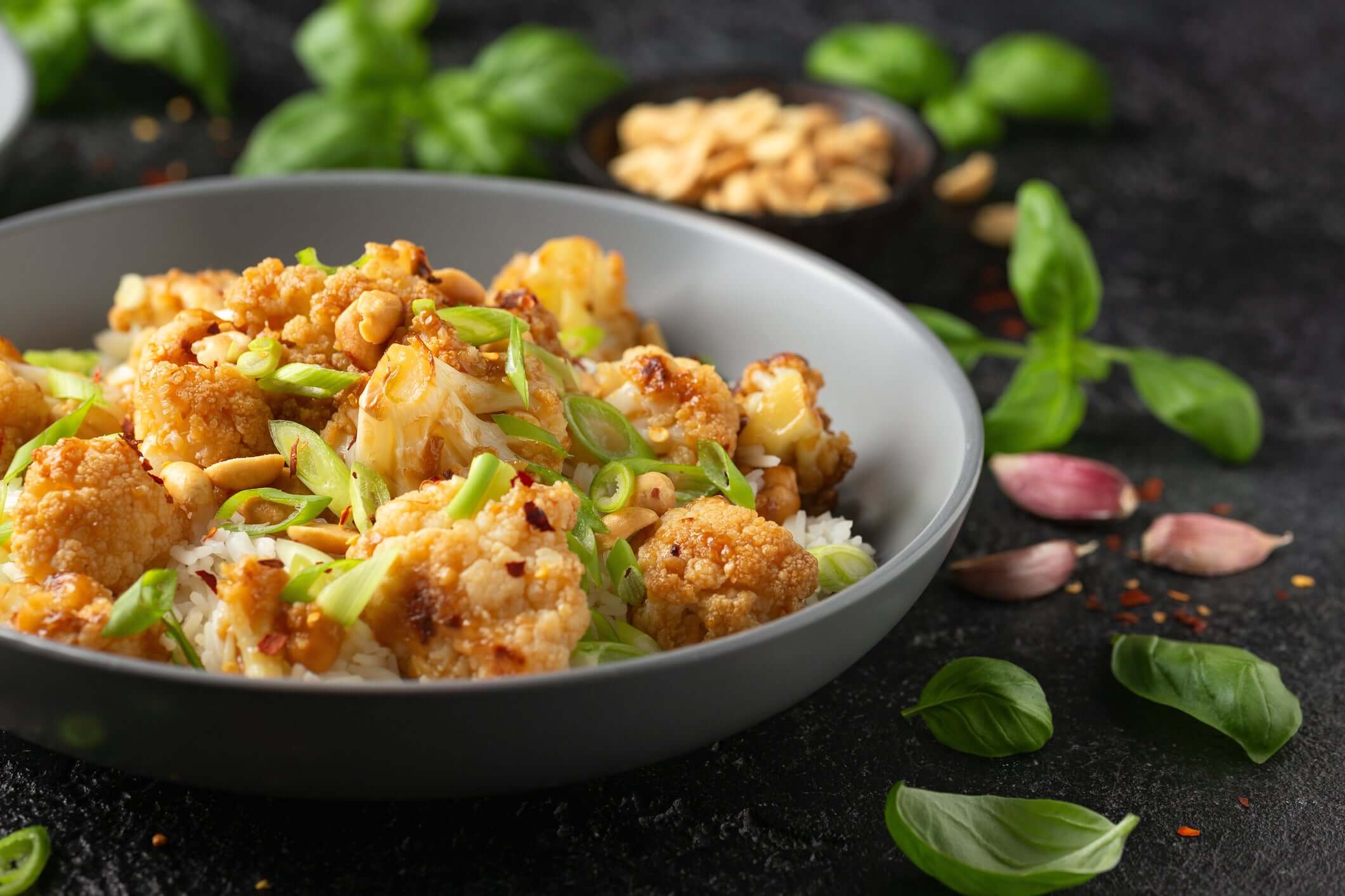 Air Fried Kung Pao Cauliflower