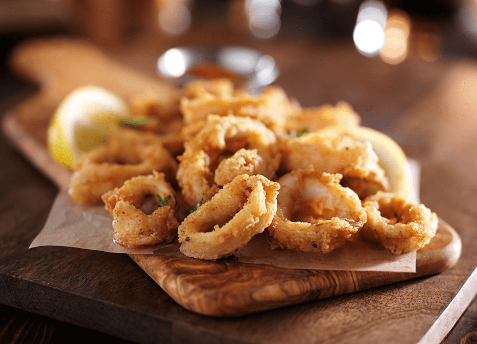 Lemon Pepper Air Fried Calamari