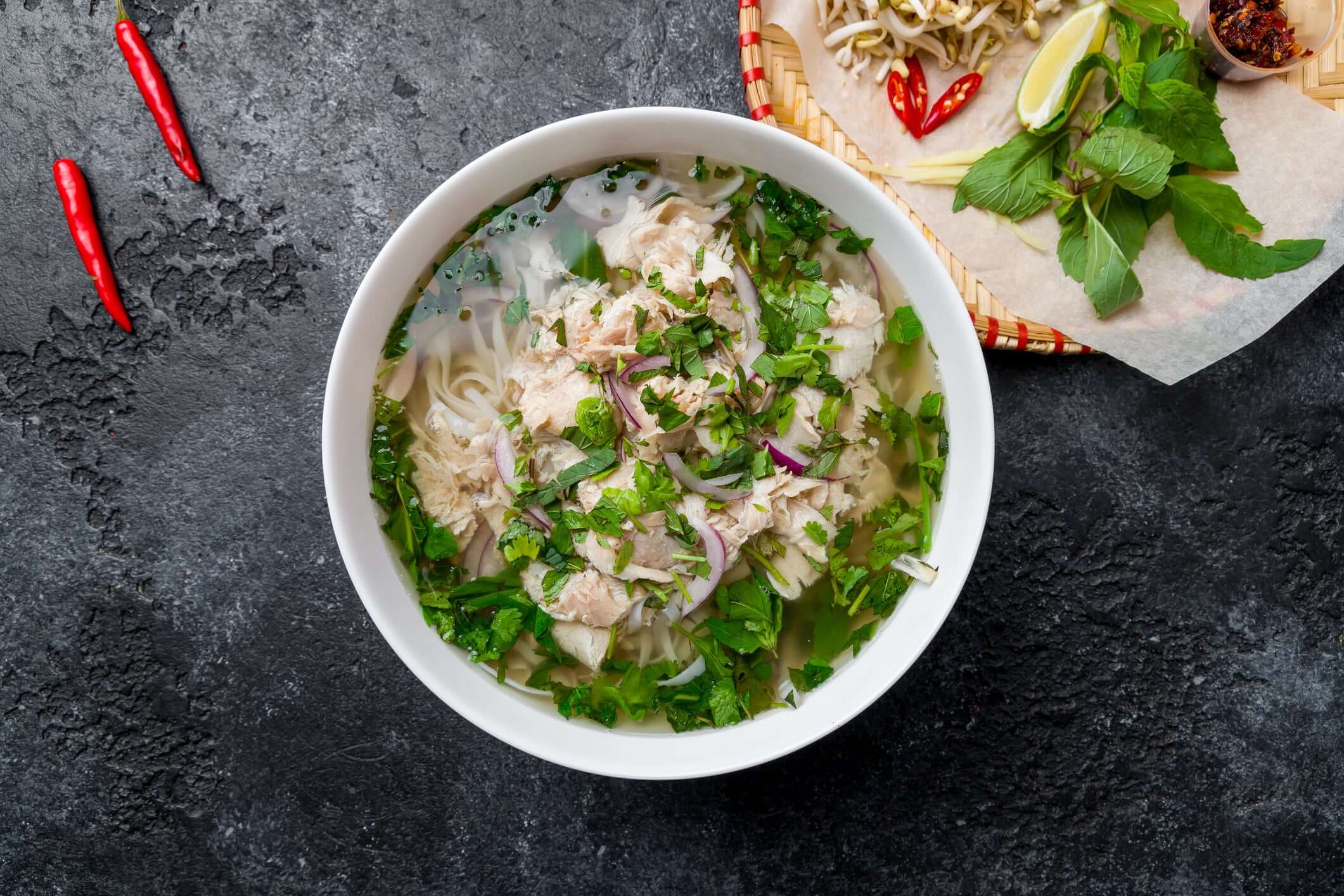 Wok-Fired Chicken and Vegetable Pho