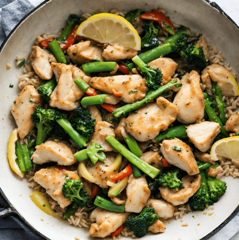 Zesty Lemon Garlic Chicken Stir-Fry