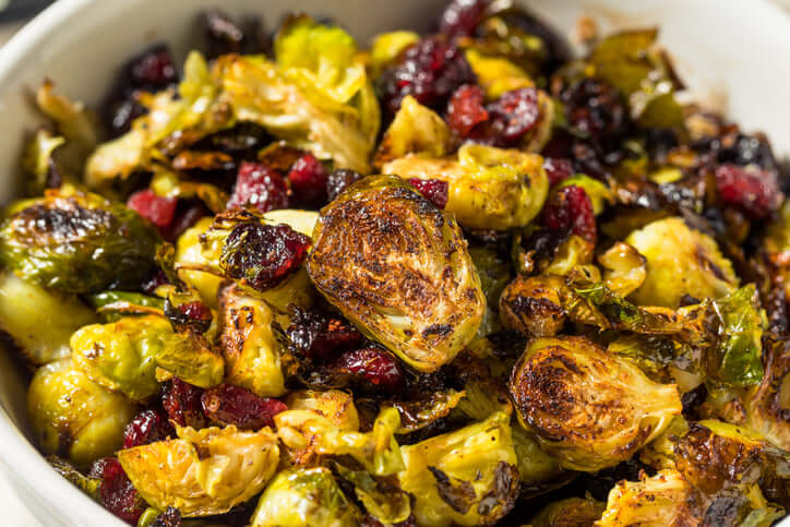 Balsamic Glazed Cranberry Brussels Sprouts