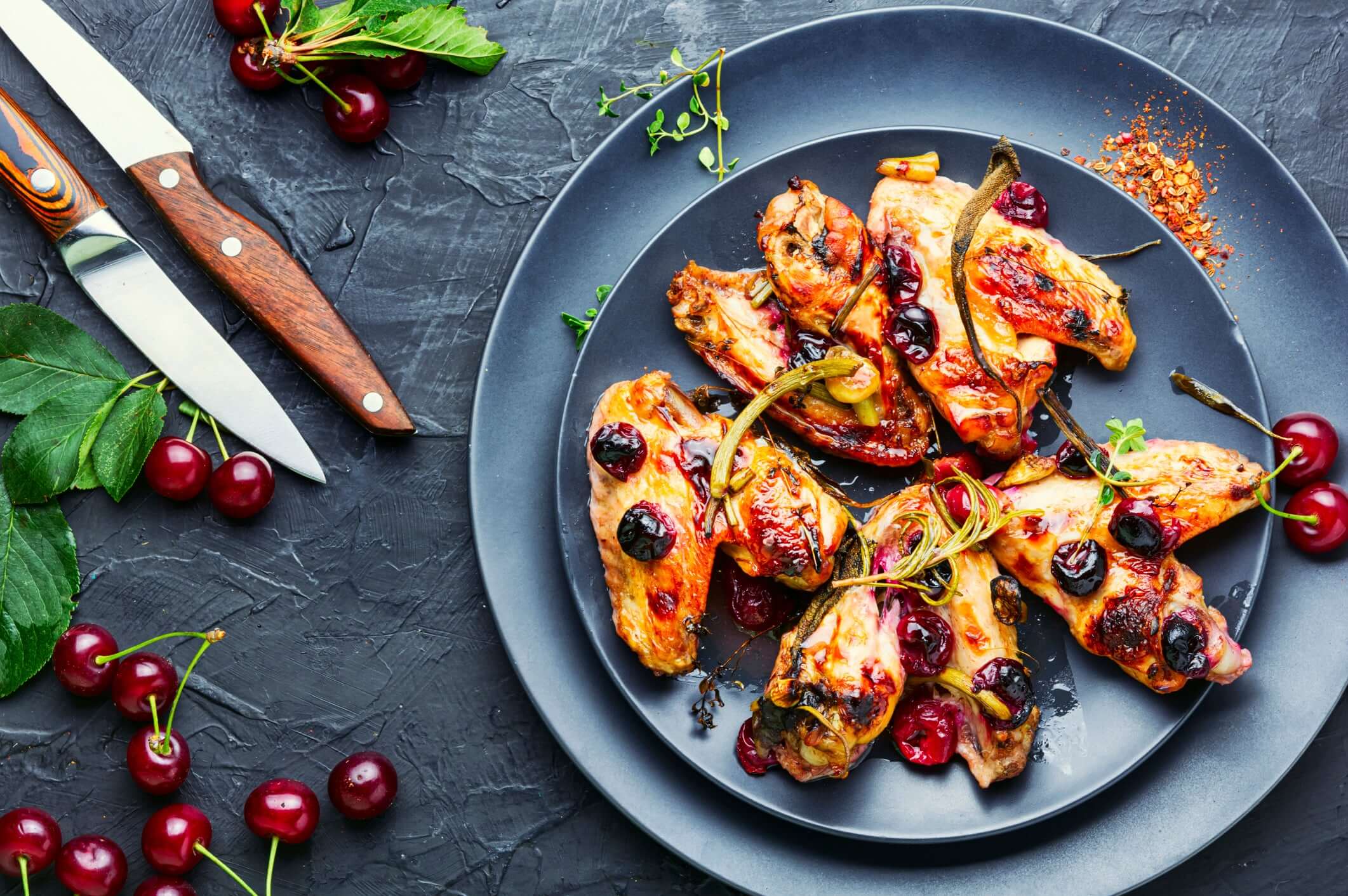 Air-Fry Cranberry Glazed Chicken Wings