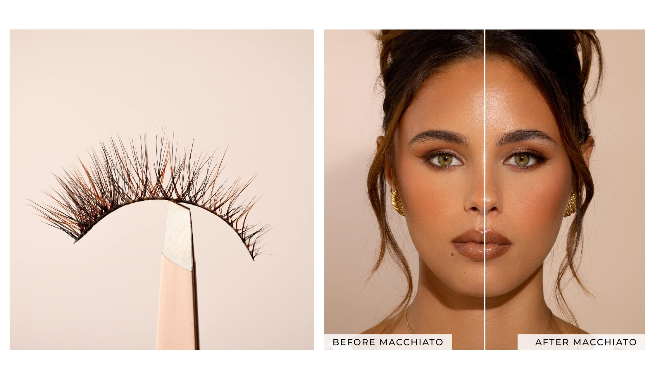 Before & After of Macchiato false lash