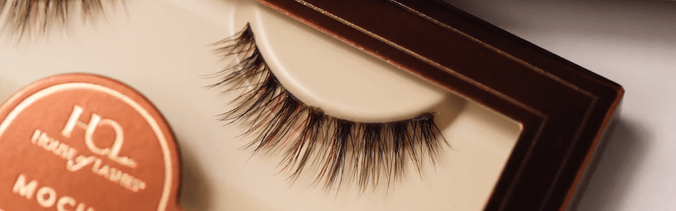 Brown blended false eyelashes from the Coffee Collection