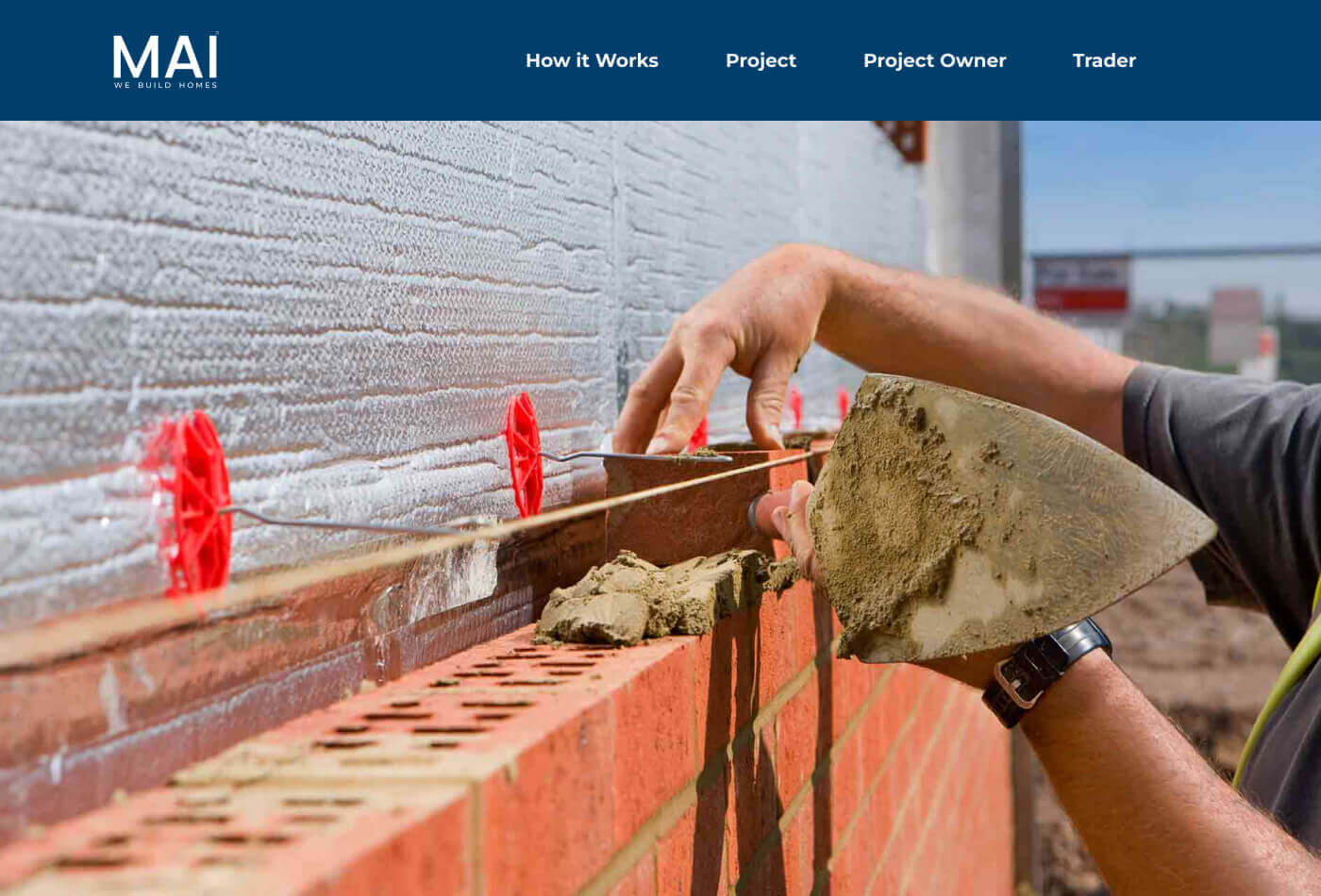 Signing Up for Bricklaying Services on MAI