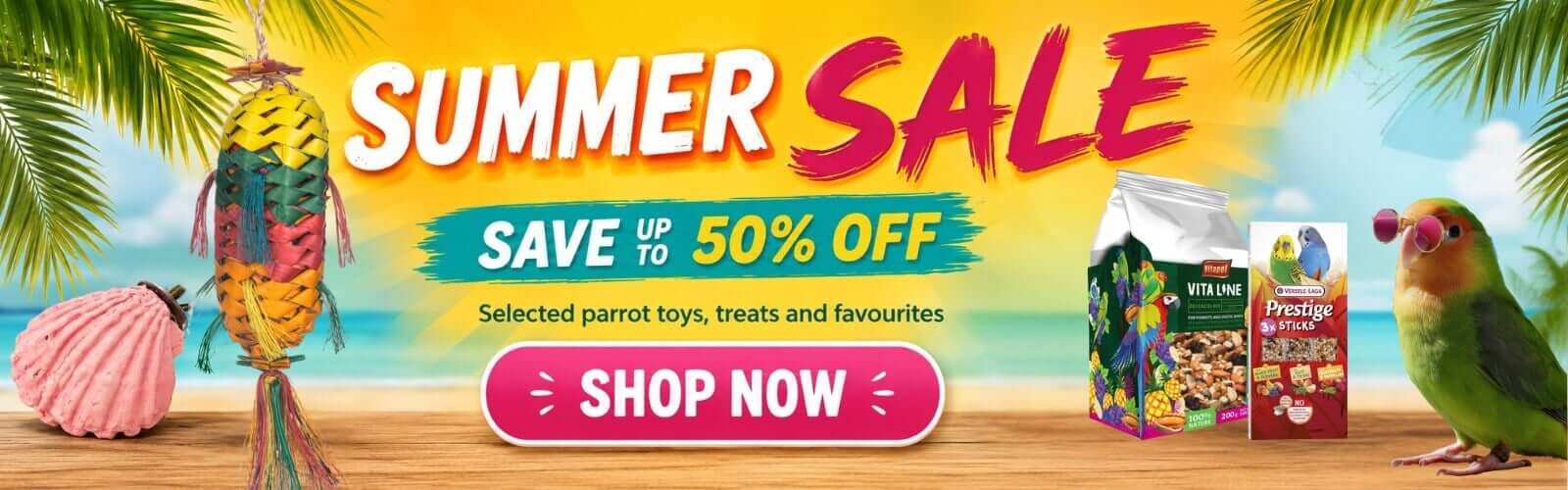 Parrot Essentials Summer Sale Up to 50% OFF