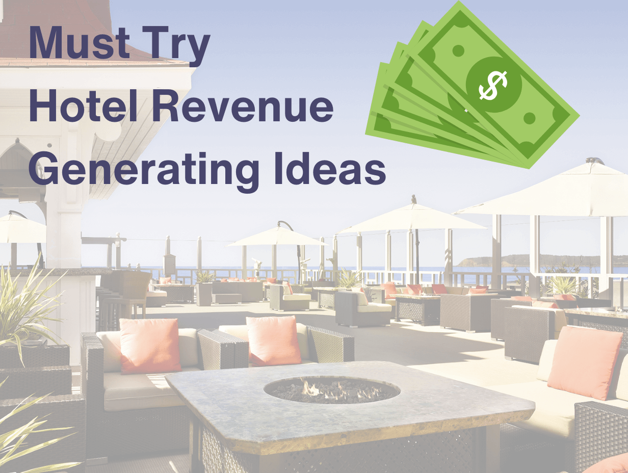 Hotel revenue generating ideas with outdoor area with fire pit and seating