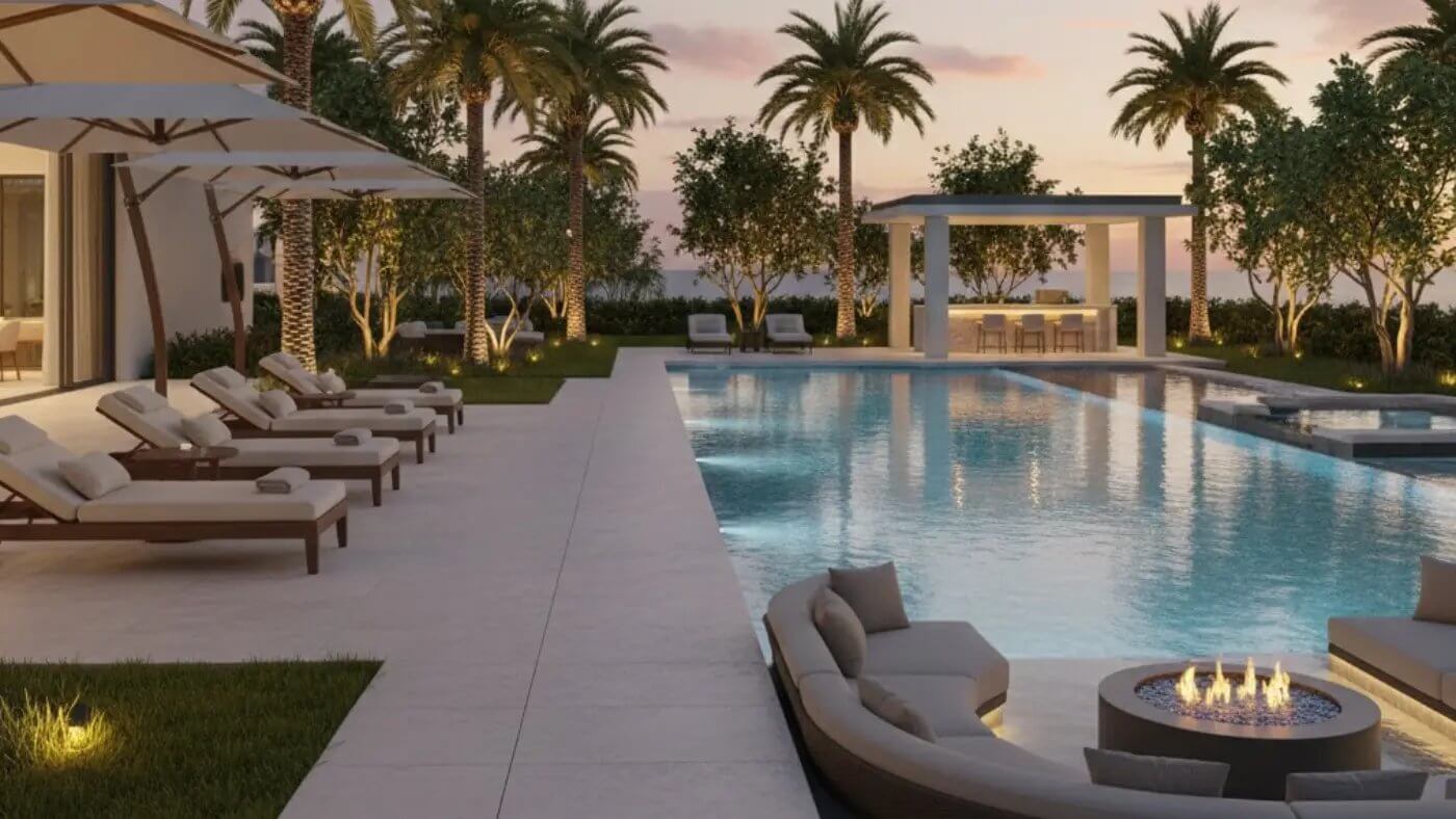 in pool furniture for luxury outdoor living