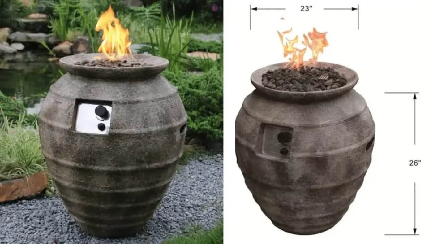 pompeii modeno fire pit for rustic look