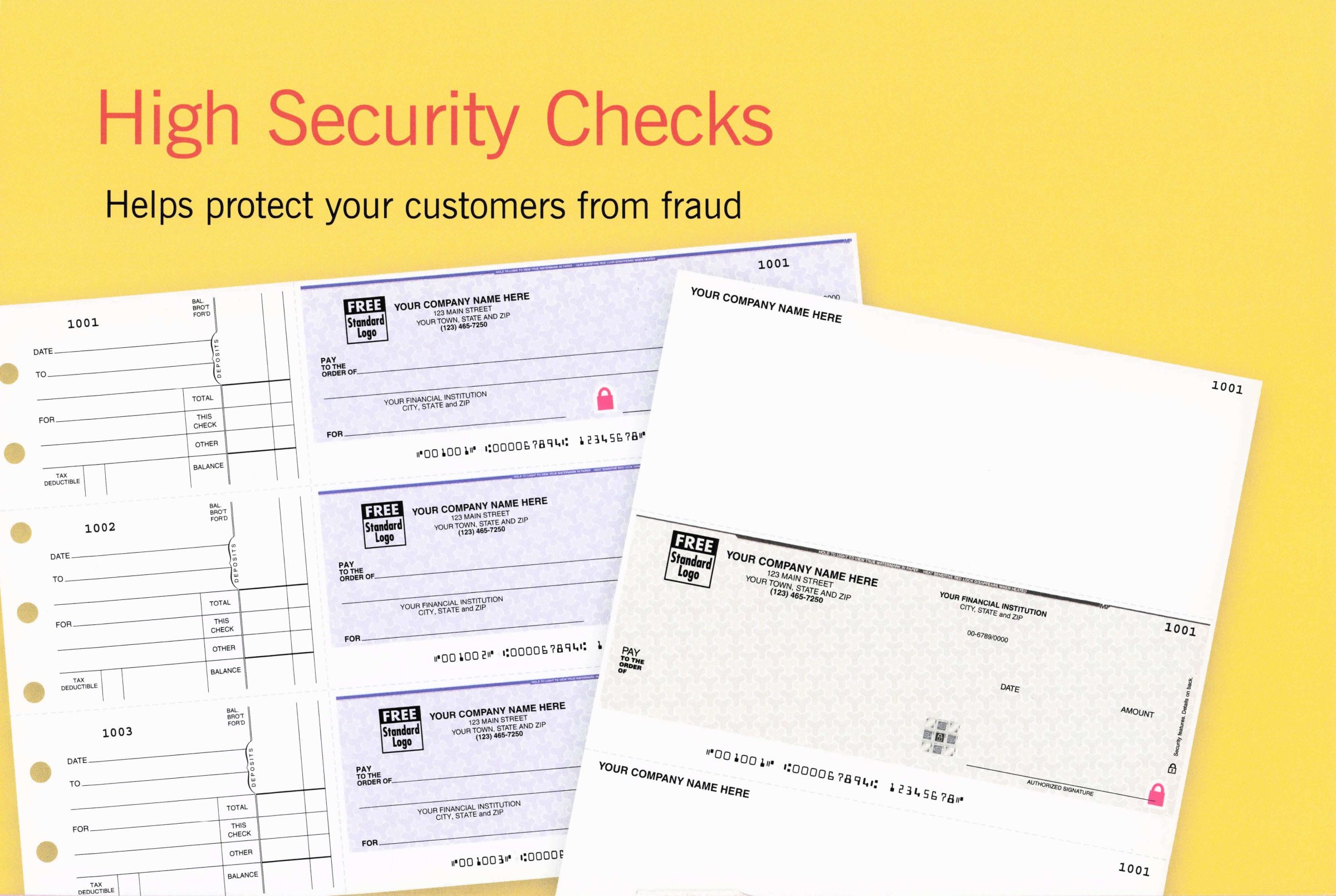 Business checks converted from a personal check